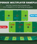 Indoor Outdoor Golf Putting Mat Set For Office And Backyard Dope Practice Game With Color Target Circles And Sequential Turn Instructions