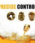 Holley Carburetor Main Jet Kit 64-99 Size Assortment, 72 Jets, brass jet close-up in fluid showing precise fuel control