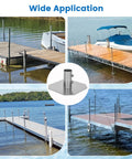 Heavy Duty Dock Base Plates 4 Pack For Floating Docks Stationary Foot Plates For Posts Pipes And Legs Metal Construction Durable