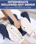 Easy Bedridden Patient Turning Pillow With Handle Hole U Shaped Velvet Nursing Pillow for caregivers turning bedridden patient