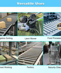 Pack Of Seven Flexible Conveyor Rollers Crafted From Galvanized Steel Tube in logistics sorting and various applications.