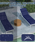 Two Pack Chaise Lounge Cushions Outdoor 72 By 21 By 4 Inches Waterproof Fade Resistant Thick Foam All Weather Patio Replacement Cushions For Outdoor Furniture Comfy Back And Hip Support showing rain and sun resistance