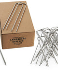 Beefy 6 Inch 11 Gauge Stainless Steel Landscape Staples For Landscape Fabric And Drip Irrigation Lines Rust Resistant 304 Stainless Steel Pro Grade 100 Pack
