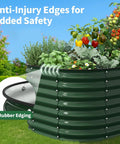 Outdoor Galvanized Steel Raised Bed For Vegetables And Herbs 6 By 3 By 2 Feet 24 Inch Deep Open Bottom Backyard Garden Planter with veggies