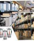 Pro Grade Pendant Fire Sprinkler Heads 3 Pack showcasing silver finish and heat sensors in office and warehouse setting.