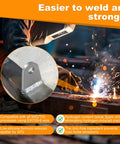 Heavy Duty Weld On Tabs For One Half Inch Holes, Steel Shock Mount Weld Tabs with welder performing welding in factory