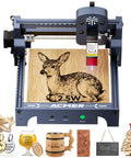 Powerful 2500mW Laser Engraver With 130x130mm Work Area Ultra Fine 0.04mm Spot High Precision Laser Cutter And Engraving Machine For DIY Makers Free Software Included, showing engraved wood pieces