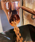 Wall Mounted Coffee Bean Dispenser With Slick Glass Tube And Rugged Steel Base, Quick Pour Dial for easy dispensing.