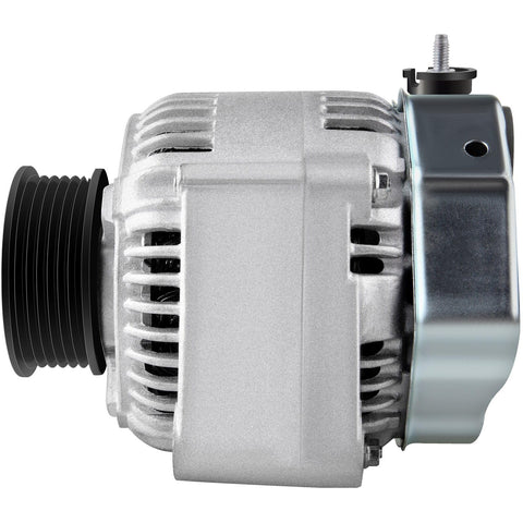 Side view of 90 Amp 12 Volt Alternator With 6 Groove Pulley For Acura CL 1997 For Honda Accord 1994 1995 1996 1997