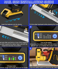 Installation guide for Heavy Duty 18 Gauge Cordless Brad Nailer And Electric Staple Gun with step-by-step visuals.