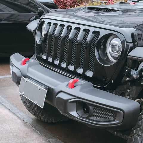 Factory Style Tow Hook Covers Upgrade For Jeep Wrangler JK JL Gladiator TJ Red Protector Accessories 2007 2022 bumpers