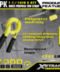 Six Pack 1x8 Lift Sling Straps With Wear Guard Ends, Heavy Duty Polyester Web Slings, 1333 Lb Load Capacity, 4000 Lb Break Strength, Flexible Lightweight Alternative To Chains in yellow