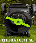 20 Inch Replacement Lawn Mower Blade For 20 Inch Mower Models MO48L4210 MO48L4212 MO48L4210D installed on a mower