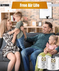Family sitting on couch with Size C 3 To 4 Point 5 Gallon Shop Vac Bags High Efficiency Dust Collection Replacement Pack VF3501 23738