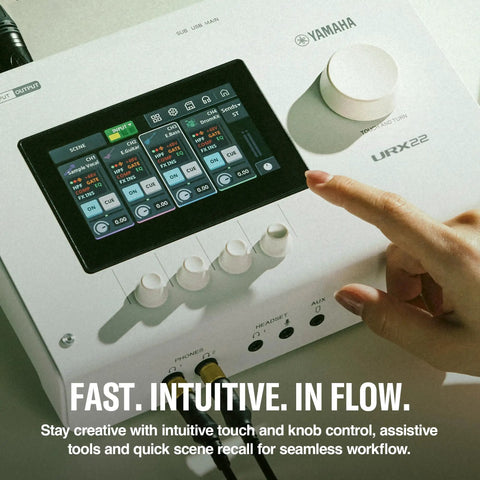 USB-C Audio Interface With 4 In 2 Out, 32-Bit 192 kHz Support, Dual Main And Sub USB Ports, 4.3 Inch Touchscreen And 5 Knobs interface
