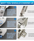 Soft Close Cabinet Hinges 10 Pack With 4D Adjustability And Killer Speed Control For Full Overlay Face Frame Doors features adjustable screws