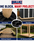 Round Floating Deck Block Pedestals for Pier and Shed Foundations, Heavy Duty Handi Block USA Made 6 Pack with various uses.