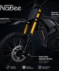 Kickin Up Dust On Gnarly Trails With This Badass Electric Dirt Bike For Adults And Teens Featuring A Hella Potent 3000W High Torque Mid Drive Motor That Rips Up To 35 Mph And Crushes Steep Hills While Keeping Every Bumpy Ride Smooth And Stable, showcasing hydraulic fork and heavy-duty brakes.