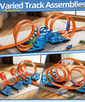 Cool Race Track Car Set For Kids 3 Plus With 5 Rotating Tracks And 2 Small Cars Boys Toy Car Track Set For Ages 3 4 5 6 7 8