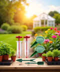 Six Piece Mini Seed Dispenser Set Handheld Seed Planter Tools For Precise Planting In Gardens And Lawns Includes Dibber And Widger