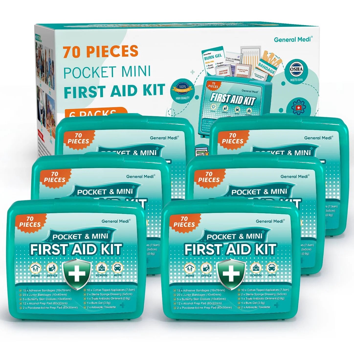 Travel First Aid Kit: 420 Pieces of Safety ✓