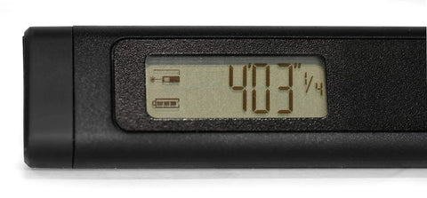 Pocket Laser Distance Measure With Imperial And Metric Switch, Ultra Compact Pen Style Tool Weighing Just Two Ounces, Ranges From 1.7 To 32 Feet, Delivers One Quarter Inch Precision For Quick DIY Measurements, black LCD display