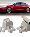 Tesla Model 3 Magnetic Sun Visor Clip Upgrade Kit 2017 2020 Easy Snap In Clips With Rod Cover Pair Image