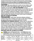 Back label of Loctite 262 Red Threadlocker bottle, 36 ml, with directions and safety warnings.