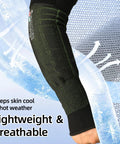 Cut Resistant Arm Sleeves ANSI A9 For Men and Women shown with breathable cooling feature in lightweight design