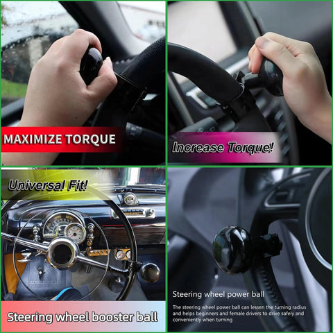 One Hand Drive Steering Wheel Knob Power Handle For Cars Trucks Marine Boats Universal Ball Grip With Palm Pad usage