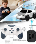 Child playing with Cyber Inspired Remote Control Car With 360 Drift Spray Lights And Sound Effects, Rad Two Point Four GHz RC Truck.