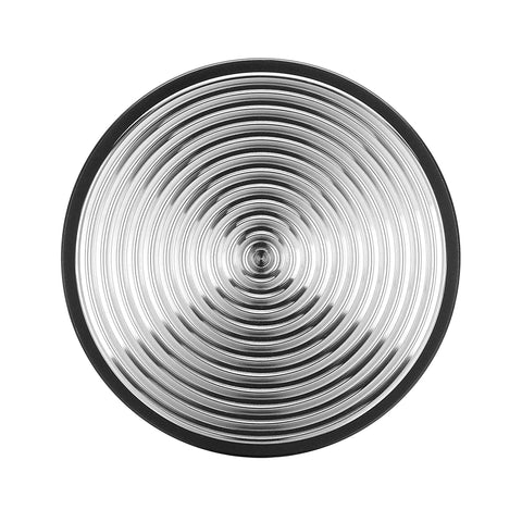 Ripple base of Spring Loaded Espresso Tamper 53.3mm With Ripple Base And Anodized Aluminum Handle, aerial view