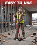 Person using Heavy Duty 3/4 Inch Conduit Bender For Emt Imc And Rigid Pipe on a construction site for precise bends.