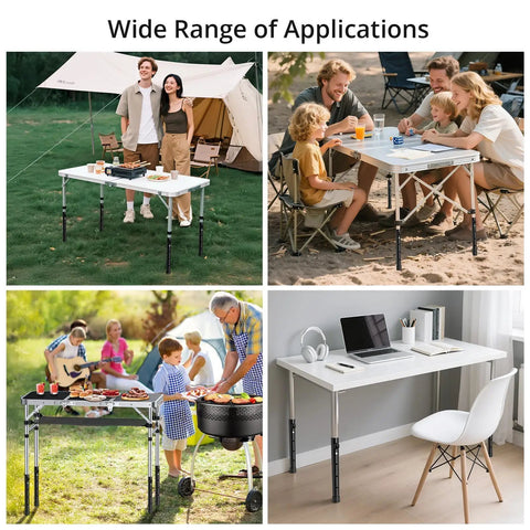 Four Piece Table Leg Extender Set Adjustable Height Lifter Fits Straight And Curved Folding Tables Up To One Point Three Eight Inch Tube Black Hella Durable used in various settings.
