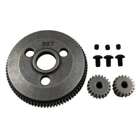 Beefed Up 48P 86T Spur Gear Set With 19T And 21T Pinions For 1/10 Slash 2WD Rustler 2WD Stampede 2WD Hardened Steel Construction