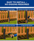 Heavy Duty Fence Post Repair Kit Features Rock Solid 2 Mm Steel Stabilizers To Hold Leaners Tight installation steps with fence post stakes.