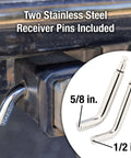 Receiver Lock With Swivel Head For 1/2 Inch And 5/8 Inch Trailer Hitches Weather Resistant Locking Hitch Pin Locks Installed