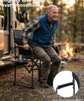 Heavy Duty Camping Chair With Compact Fold Built In Side Table And Pocket For Camping Lawn Fishing And Sports Supports Up To 400 Lbs Ultra Portable Go Anywhere And Easy Carry Handle