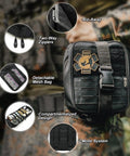 Rhino Rescue IFAK trauma kit pouch, black MOLLE bag with rescue patch, front view