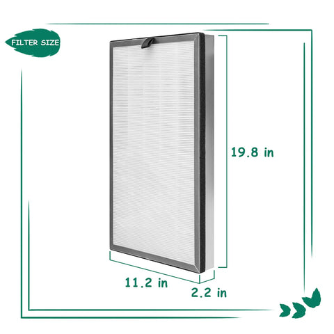 Replacement Filter For MA Series 112 Air Purifier Three Stage Filtration System 3 In 1 Pre Filter H13 True HEPA Activated Carbon 2 Pack