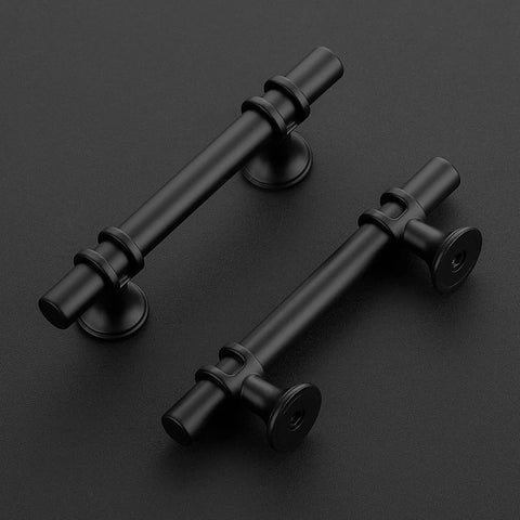 30 Pack 5 Inch Matte Black Cabinet Pulls With Round Base For Kitchen Cabinets And Drawer Fronts, 3 Inch Center To Center