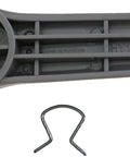 Window Crank Handle For Select Models, Textured Gray, Durable Replacement Part That Fits Original Specs with installation clip