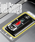 Close-up of fuel gauge on Dual Fuel Home Backup Generator With Remote Start, Transfer Switch Ready, Gas Or Propane Power, CO Sensor.