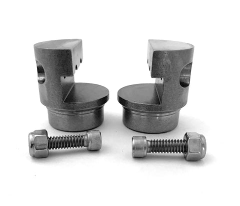 Interlocking 1018 Steel Inline Tubing Weld Connector Fits 1.5 Inch Tube By.095 And.120 Wall Thickness with stainless bolts.