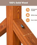 Heavy Duty Wooden Swing Frame For Outdoors With 800 Lb Capacity showing solid wood structure and zinc hardware