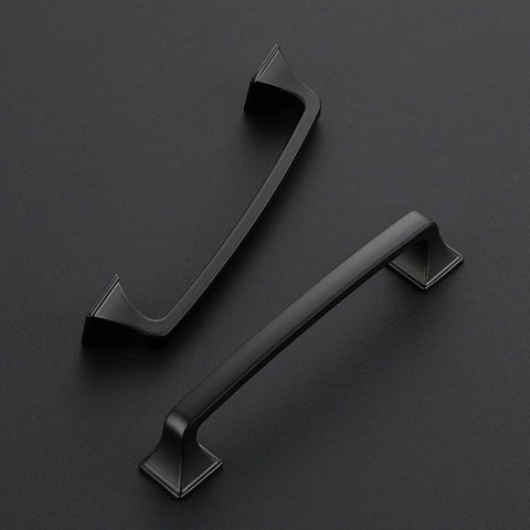 30 Pack 5 Inch Center Black Matte Cabinet Pulls Arch Style Drawer Handles for Kitchen Cabinets and Dressers, zinc alloy