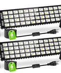 Two Pack 100W LED Shop Lights 14000 Lumens 6000K Daylight Plug In Garage Lights With 6 Foot Power Cord IP66 Waterproof