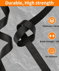 Heavy Duty 1 Inch Nylon Straps Kit With Quick Release Buckles, showing black webbing with specifications like thickness and strength