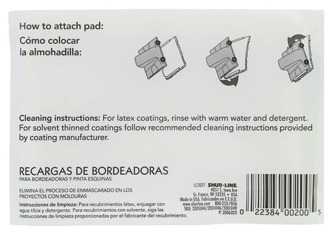 Replacement Pad Bundle For Corner Painter And Edger 3.75 By 4.75 Inches Eight Pads Included Pro Grade Unidirectional Fibers For Smooth Edges Compatible With Corner Painter Edger And Edger Pro