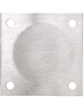 Top Shelf Stainless Steel Leg Socket With Wide Mounting Plate For Heavy Duty Tables And Cabinets Including Secure Locking Set Screw And Reinforced Welded Base For Bulletproof Stability And Zero Hassle Setup Pro Grade Hardware, square plate with holes.